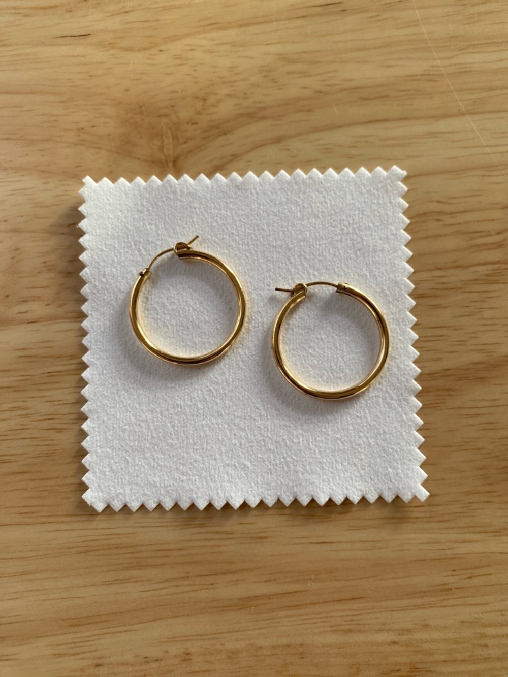 Polished Gold Hoop Earrings for Women